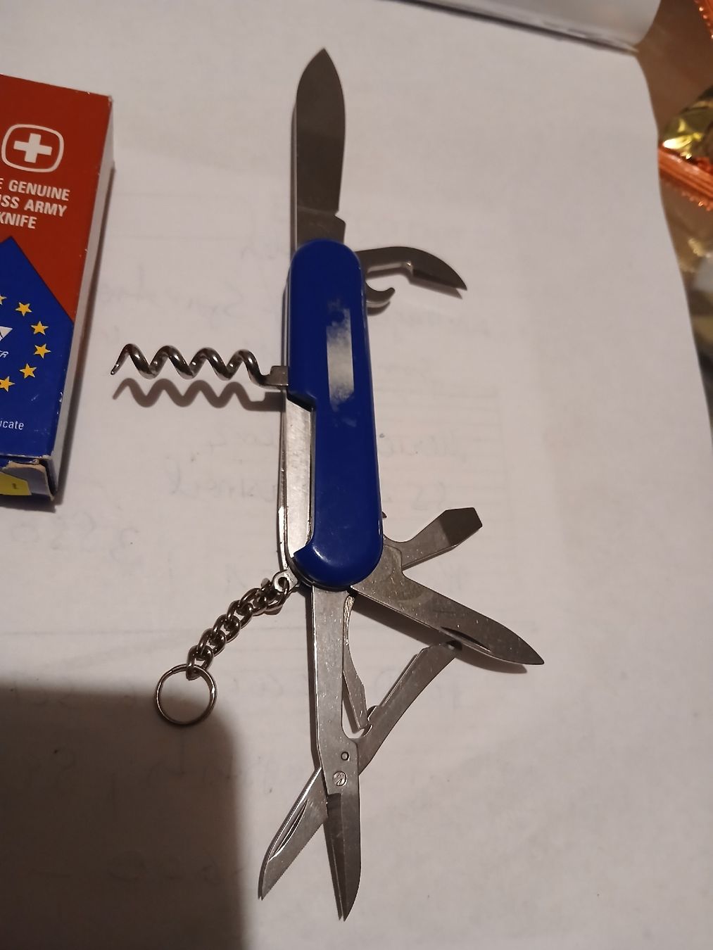 Wenger Taschenmesser: Wenger Offiziersmesser EU-Flagge mit Box  – Gebraucht aus Rebstein von Zauberwelt14 3