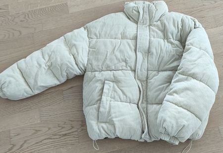 Puffer Jacke Cord beige wattiert neuwertiger Zustand