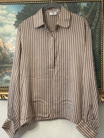 Vintage Seide Edel Bluse FRANCE J.Tiktiner Gr 42/Top Zusta