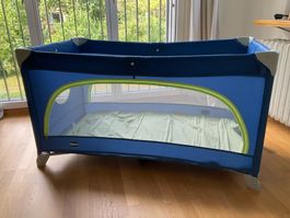 Reisebett Chicco blau/gruen guter Zustand 120x60cm