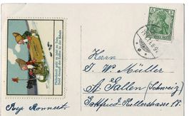 Zwerge, Vignette, 1914 - Glückwunschkarte