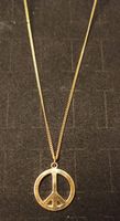 Vergoldetes Kettchen (40cm) mit "PEACE" Zeichen - NEU !!