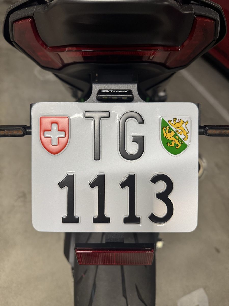 Schilder: Motorrad Kontrollschild TG – Gebraucht aus Kradolf von Asaniharbin