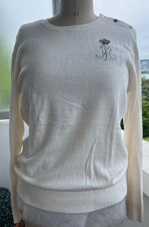 Edler Pullover Ralph Lauren, offwhite, Grösse XL