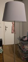 Stehlampe grau Lampenschirm Metallfuss gebraucht