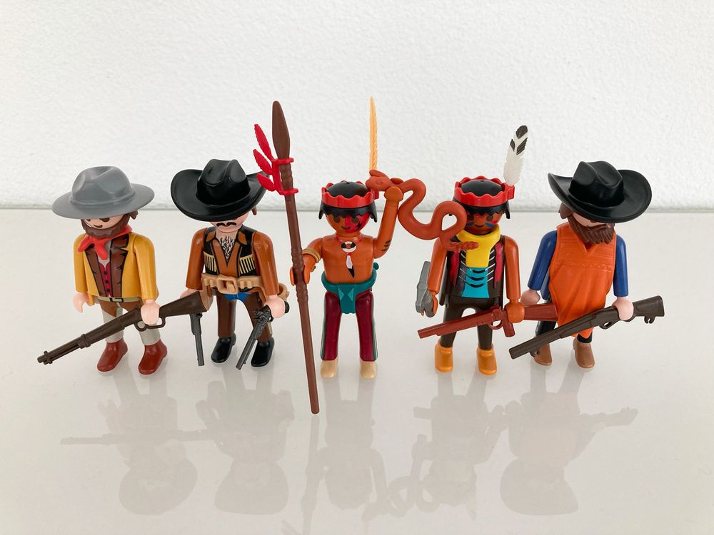 PLAYMOBIL WESTERN VINTAGE diligence, cow-boys, indiens, années 70 EUR