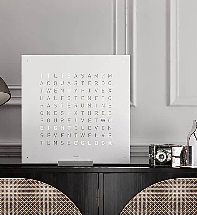 Qlocktwo Orologi: Ausstellungsstück Qlocktwo Earth 45 White Pepper – Nuovo (secondo la descrizione) da Winterthur venduto da BB___84