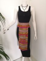 🤩BOHO-CHIC ETHNO HANDGEMACHTER DOPPEL-GÜRTEL FARBIG& PERLEN