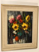 Stilleben signiert mit Blumen in Vase