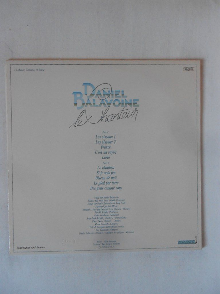 Schallplatten: DANIEL BALAVOINE  -  LE CHANTEUR – Gebraucht aus Bex von Giorgiob 1