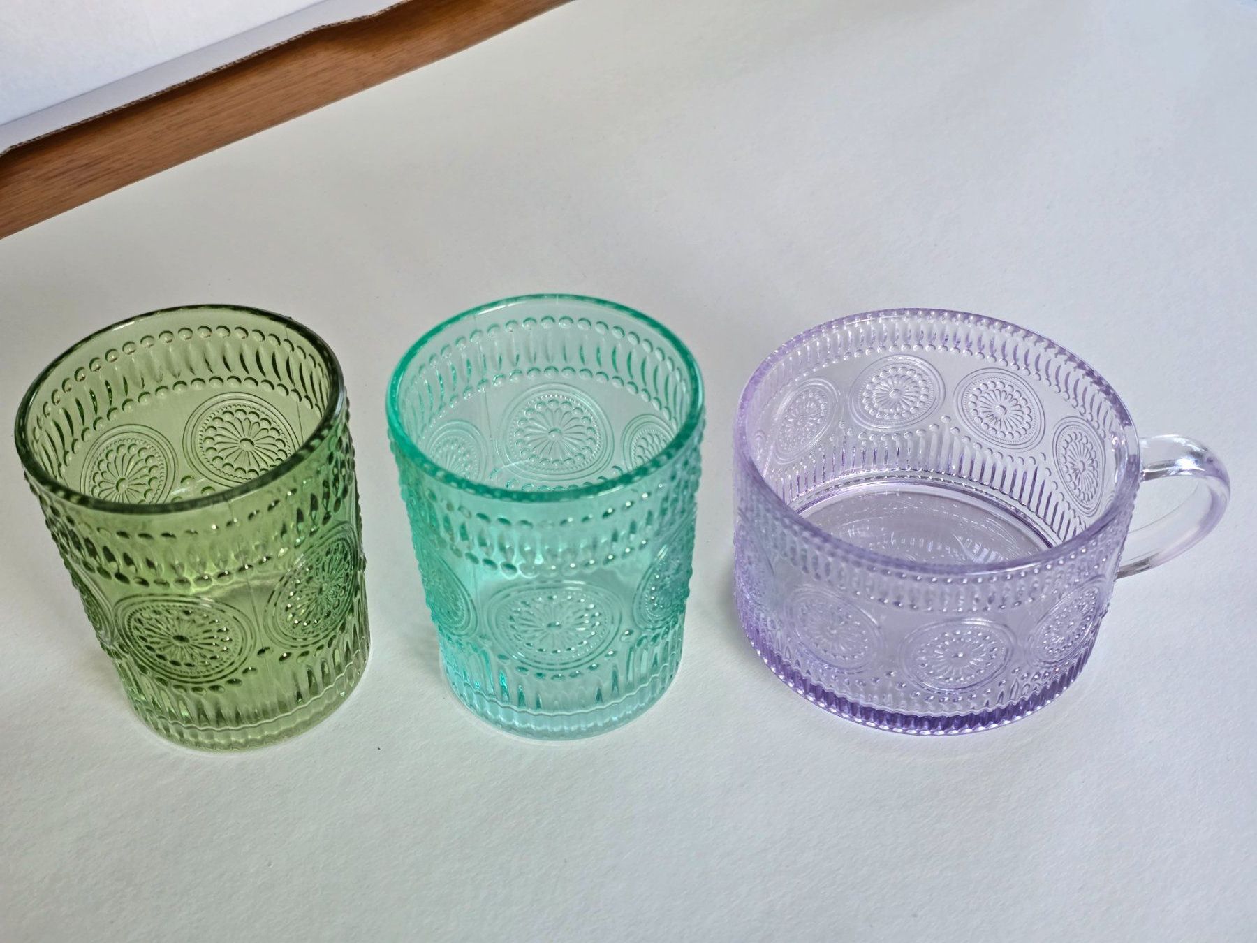 Bicchieri: 3 ältere Glasgefässe, Becher, Tasse – Usato da Rheinau venduto da MakalekaAloha 5