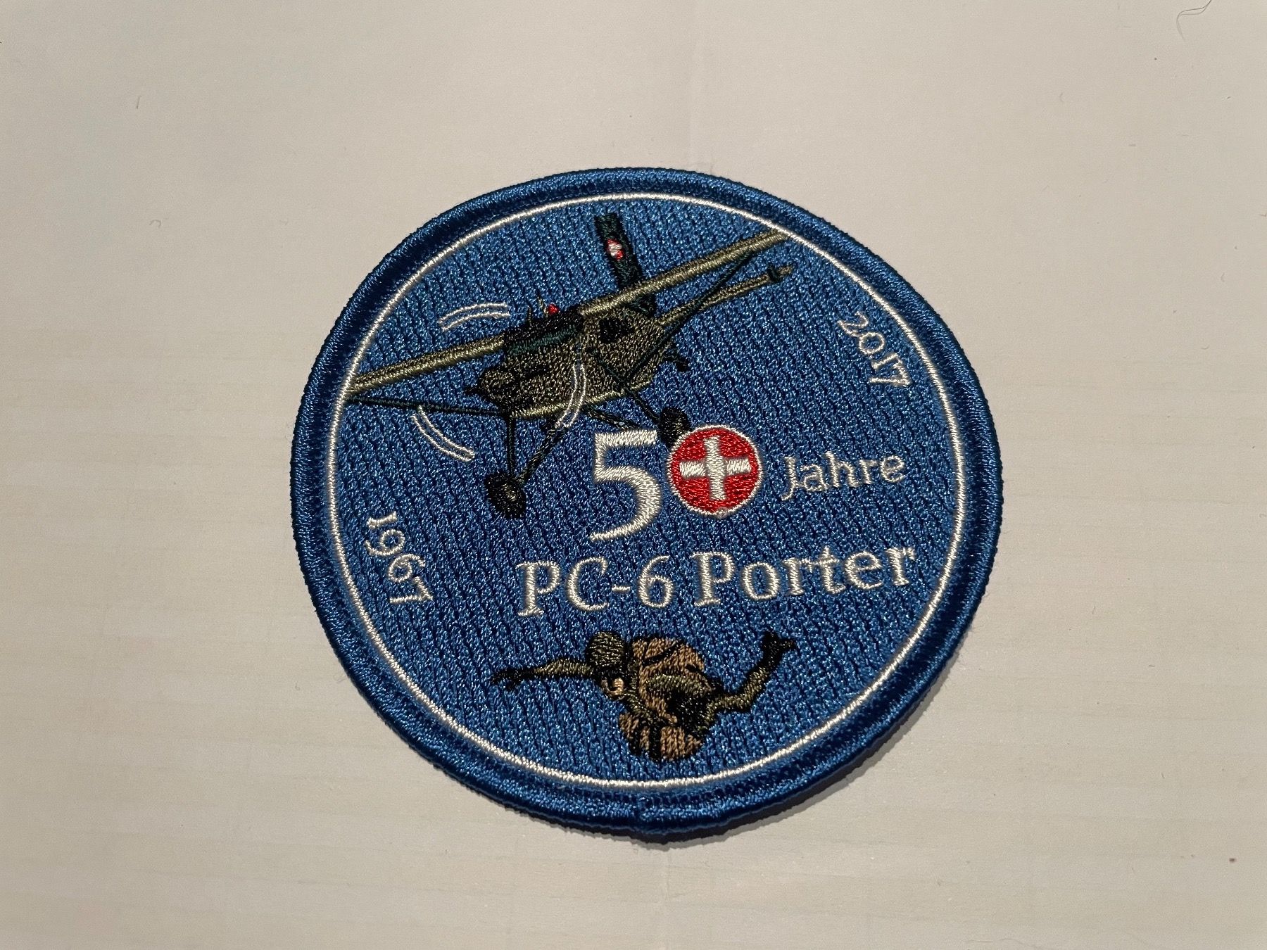 Schweizer Armee Patches: 50 Jahre Pc-6 Porter – Gebraucht aus Oberiberg von stab