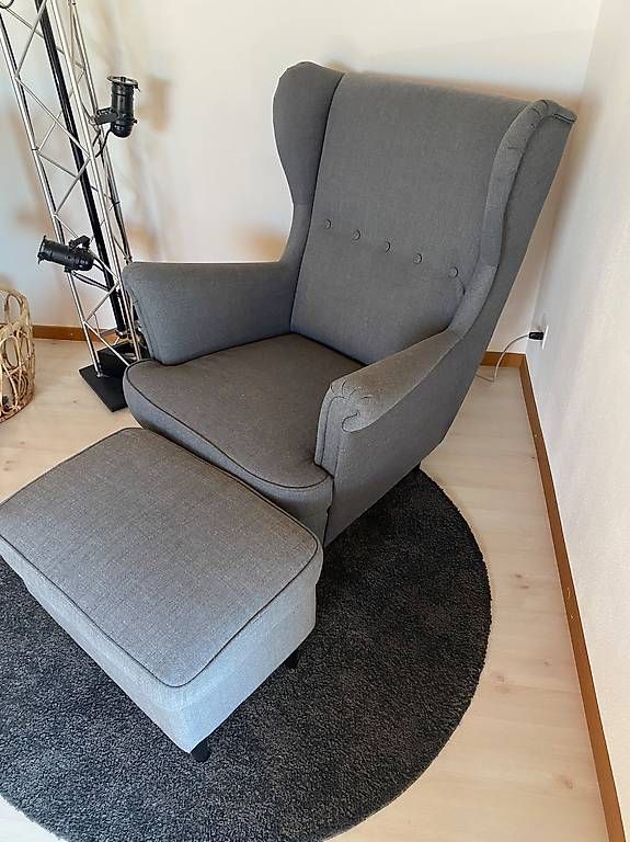 Ikea Sessel: IKEA STRANDMON Ohrensessel inkl. passendem Hocker – Gebraucht aus Bargen BE von YannicFriedli 3