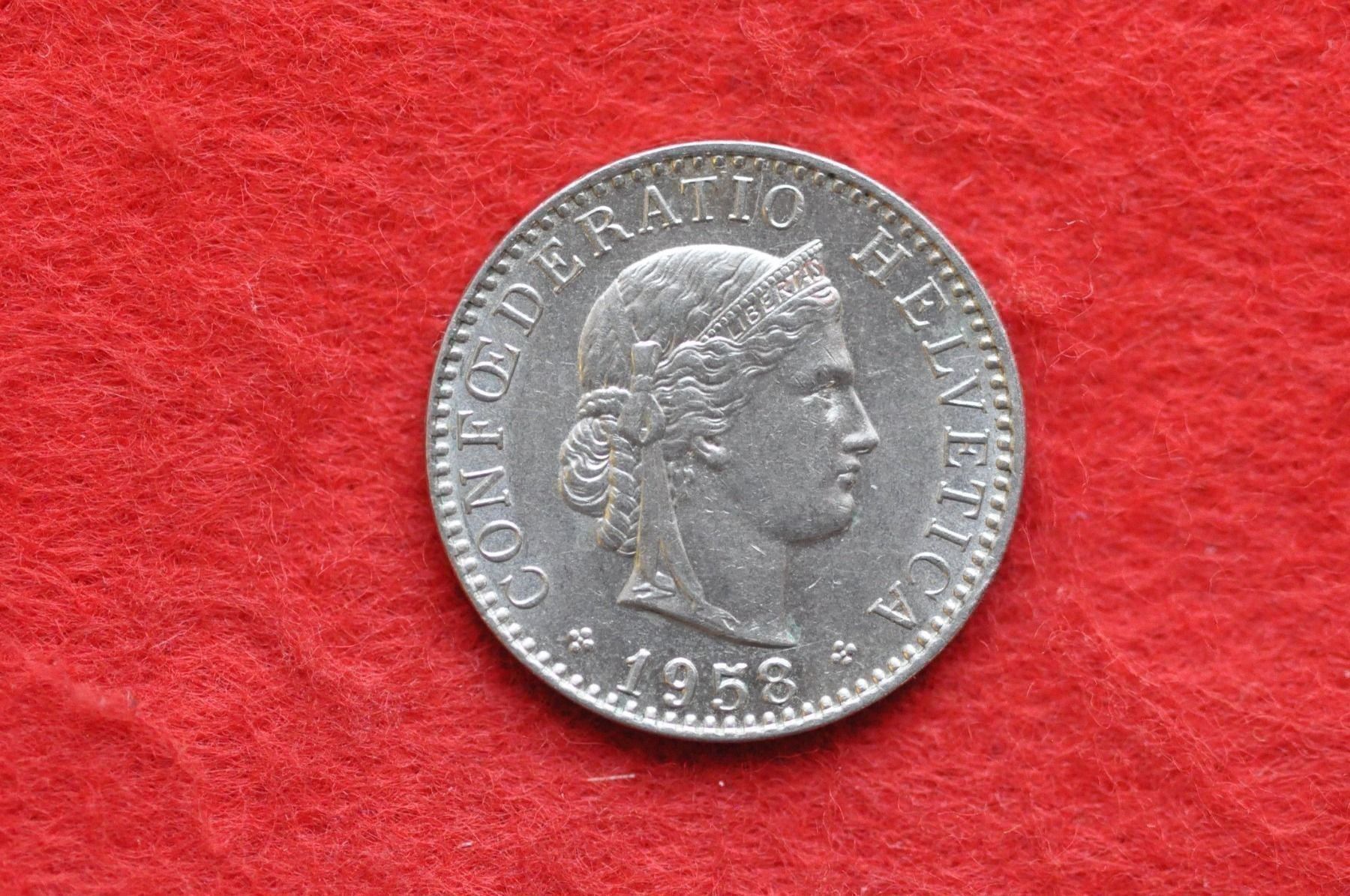Tutti le monete: 20 rappen 1958 – Usato da Laupen BE venduto da Gufi57