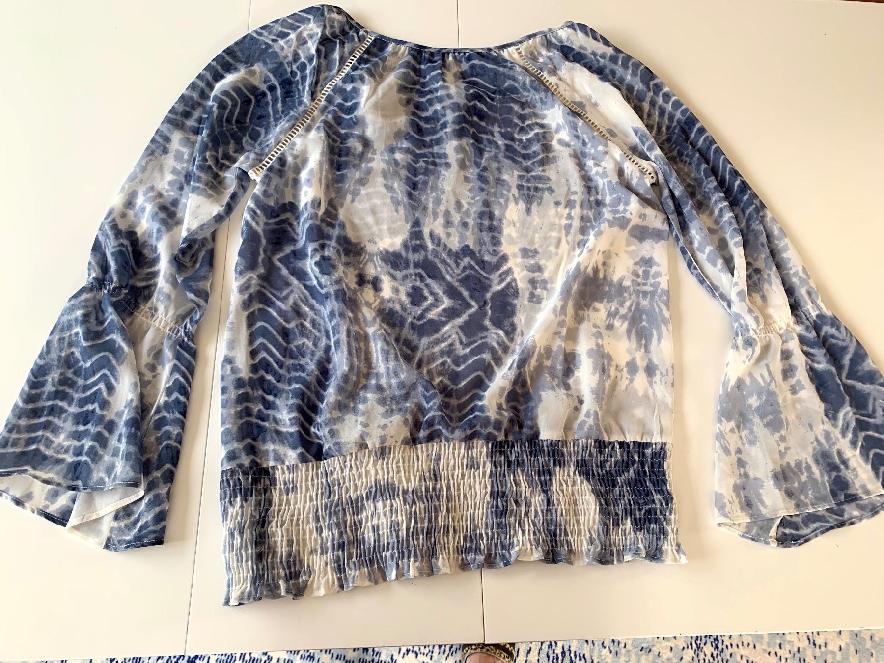 Camicette: Wunderschöne edle leicht transparente Bluse blau/weiss Gr. M – Nuovo (secondo la descrizione) da Meiringen venduto da magnooliaa 2