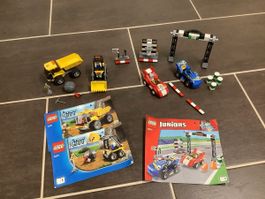 Tolles Lego Set City & Juniorset Bagger, Kipper und Rennauto
