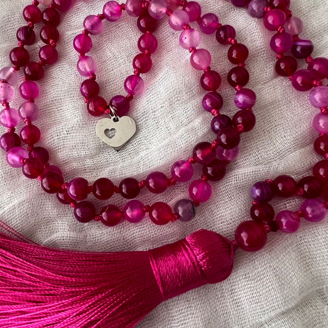 Colliers: Mala en agate rose – Neuf avec emballage d'origine à Pully par sunaddict 1