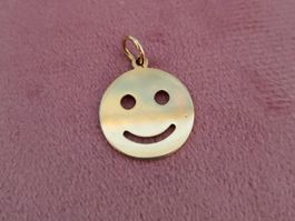 14K Gelbgold Smiley Anhänger