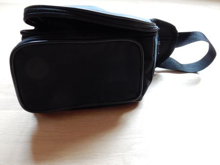 klassische Bauchtasche schwarz Kunststoff