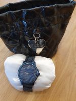 Guess Armbanduhr blau, Glitzer