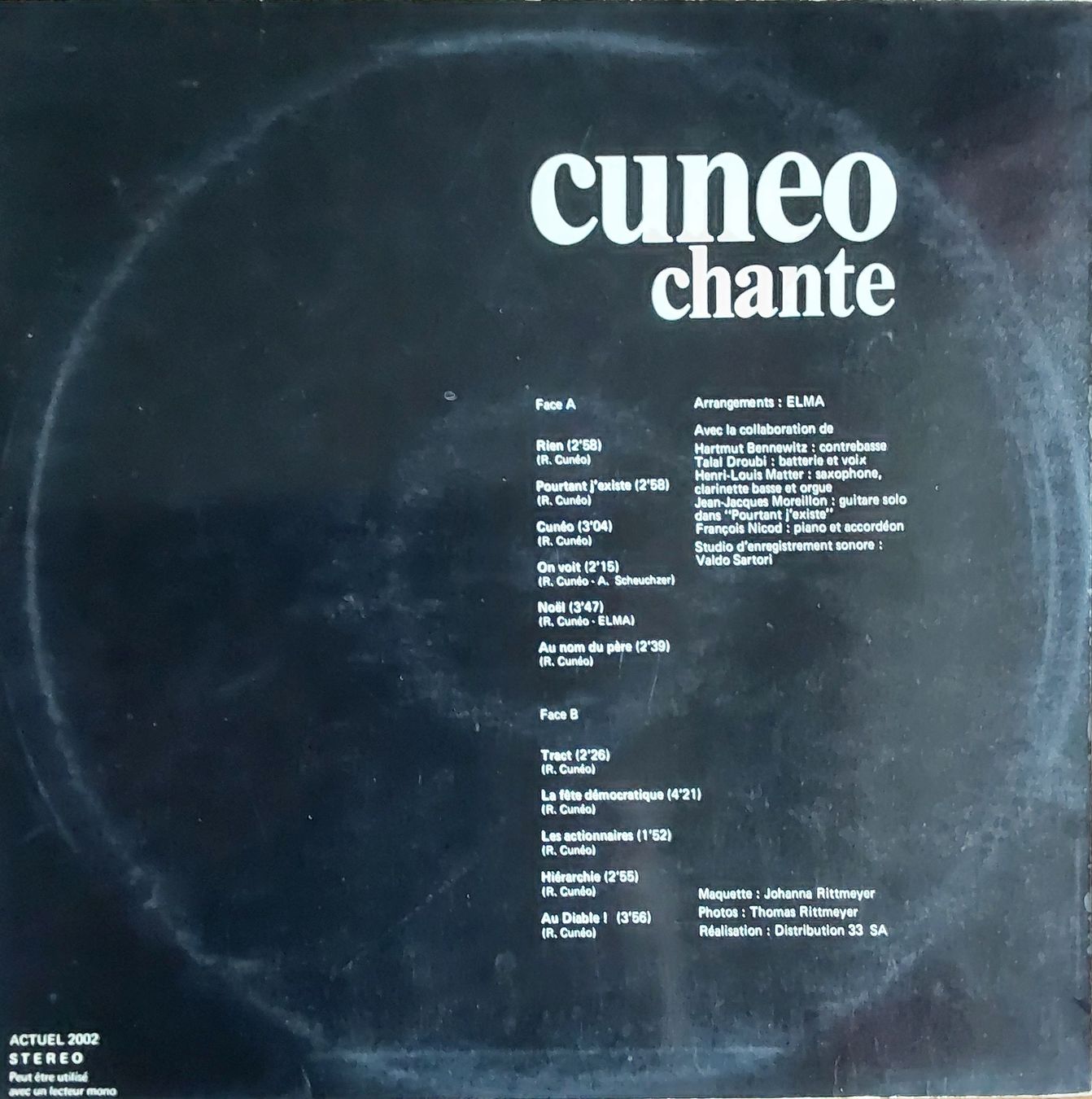 Schallplatten: LP Vinyl - Roger Cunéo - Suisse – Gebraucht aus Villeret von Fil11 1