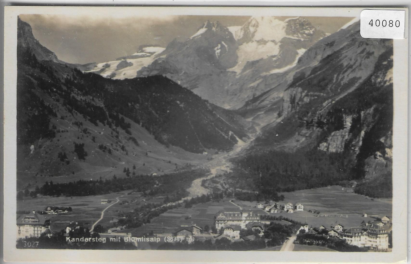 Ansichtskarten: Kandersteg mit Blümlisalp – Gebraucht aus Ettingen von Kartenplanet