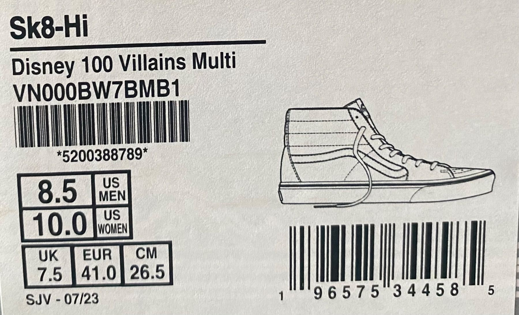 Vans Scarpe da uomo: Vans Disney nr. 41 nuove!! – Nuovo e nell'imballaggio originale da Corzoneso venduto da chiara017 2