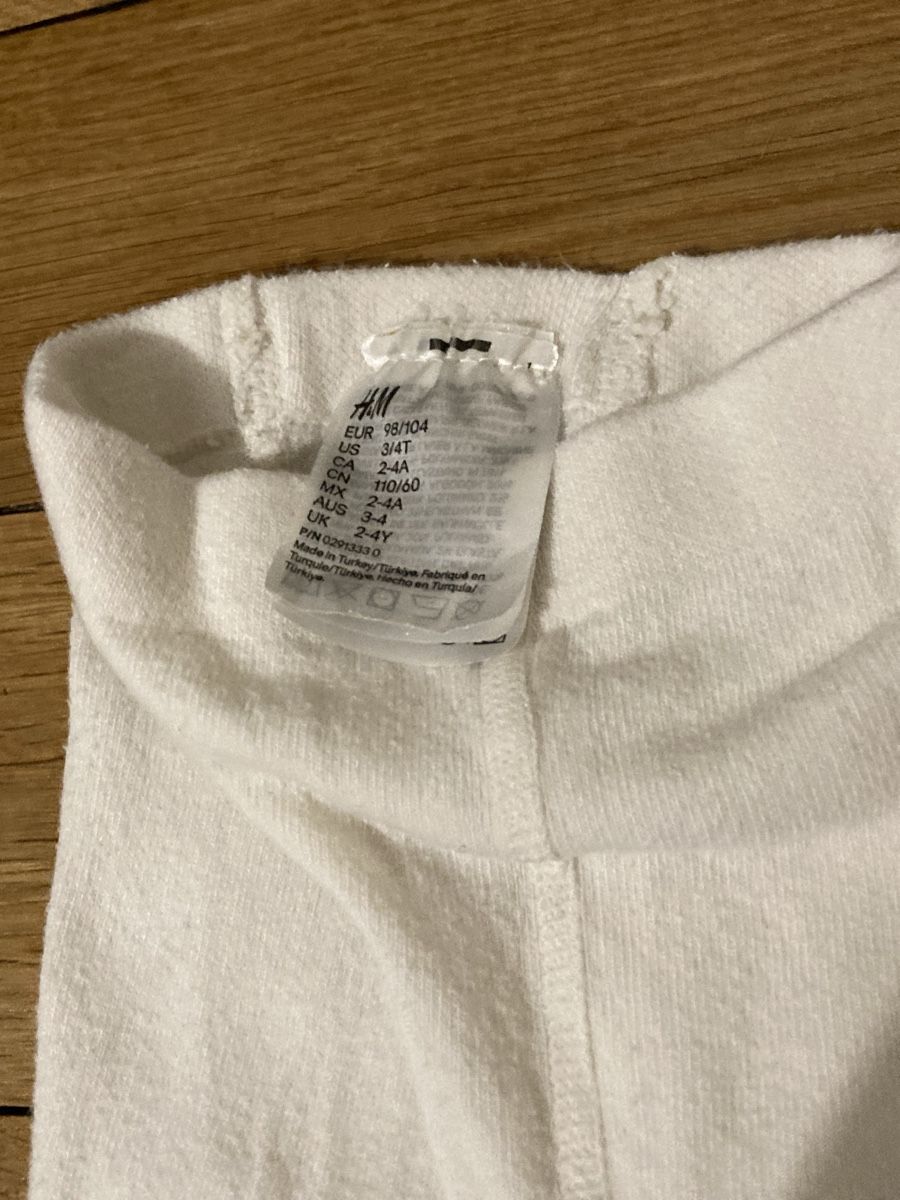 H&M Collant & Leggings: Weisse Strumpfhose mit Muster Gr. 98/104 – Usato da Zürich venduto da Ekka 1