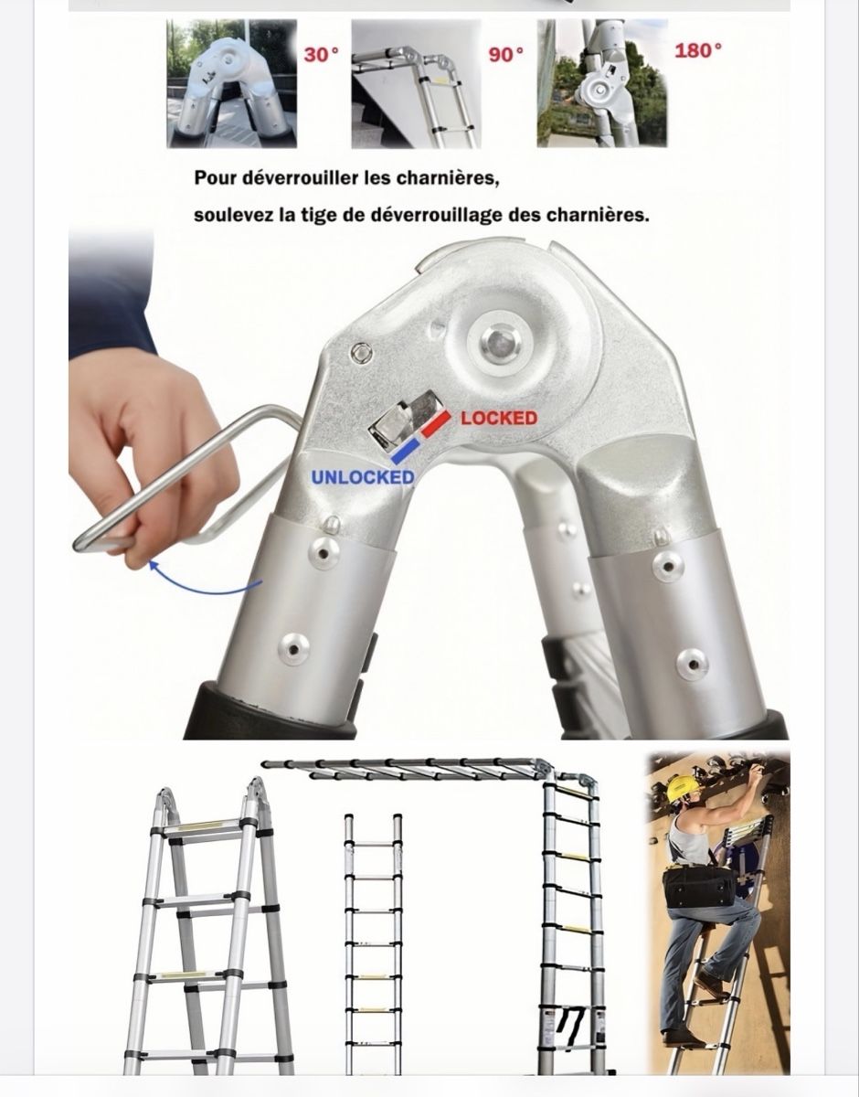 Echelles: Teleskopleiter 2.5M+2.5M Aluminium – Neuf (Voir description) à Zürich par Ermsa 6