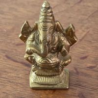 Kleine Vintage Ganesha Statue aus Messing, Indien 🇮🇳