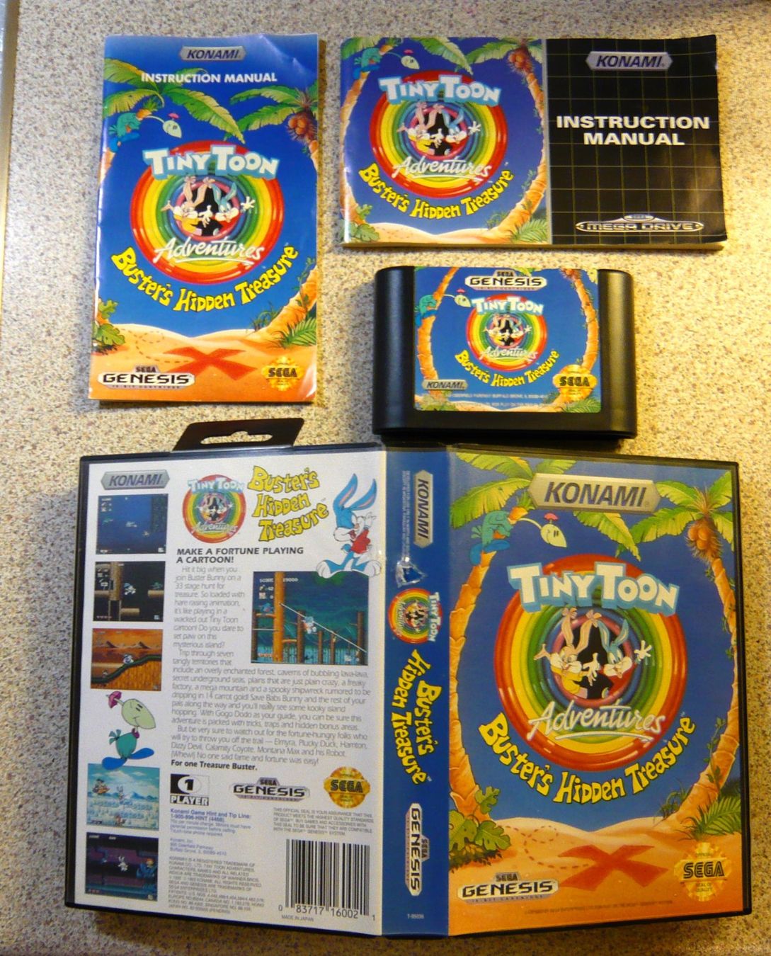 Sega Giochi: MegaDrive Tiny Toon Adventures, Buster's Hidden Treasure CIB – Usato da Onex venduto da Jaguar1986 1