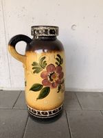 Vase Keramik bemalt mit Henkel guter Zustand