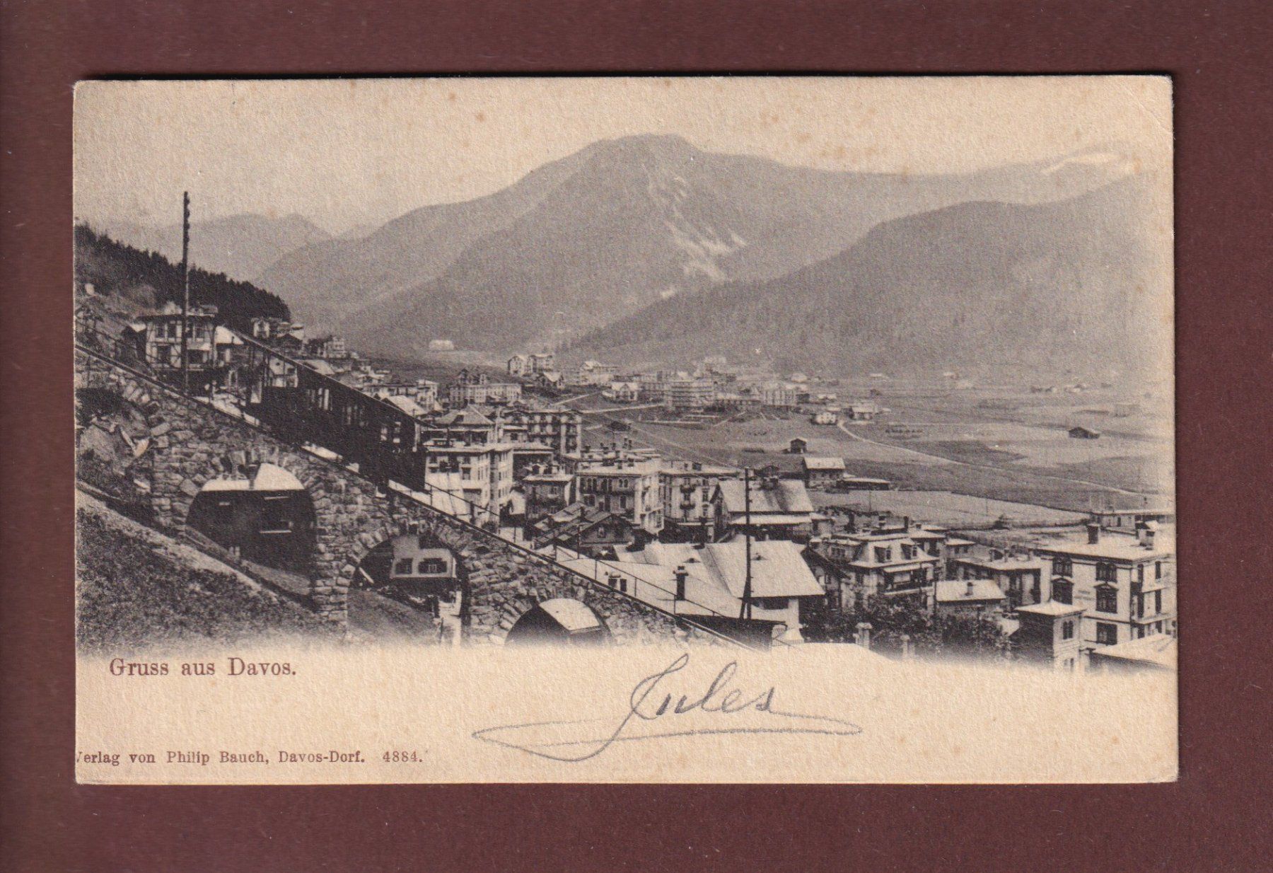 Cartes postales: Gruss aus DAVOS - Bahn - 1911 – D'occasion à Pully par nicecards