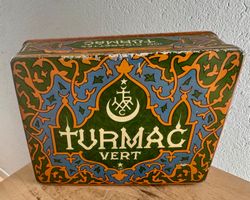 Alte Blechdose TURMAC VERT - 14.5 cm - 100 Cigaretten