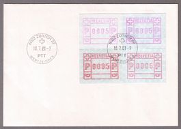 ATM 3-6_FDC 18.7.81 Zürich 22_Super FRÜHDATUM für Typen 4-6!