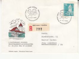 Sonderstempel S. 617 Jugend-BM-Ausstellung Luzern 1966