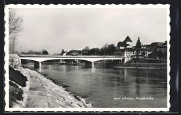 AK Aarau, Ortsansicht mit Aarebrücke
