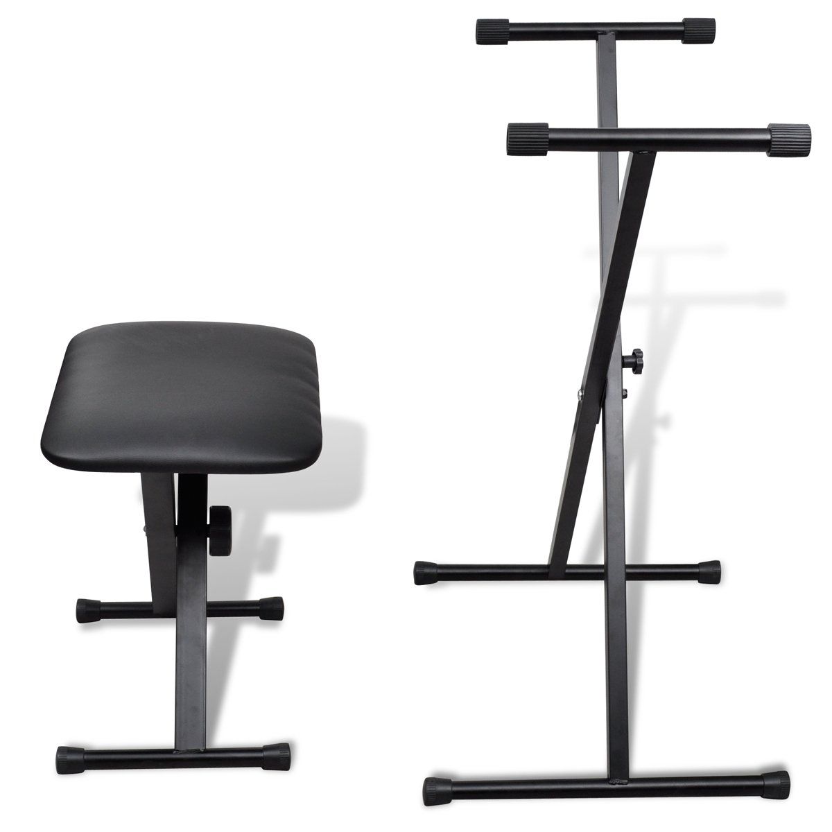 Supporti per strumenti musicali & leggii: Keyboardständer- und Hocker-Set Verstellbar – Nuovo e nell'imballaggio originale da Baar venduto da vidaxl 1