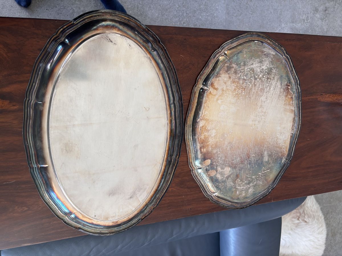 Piatti di portata: 2 Vintage Plated Serving Trays – Usato da Biel-Benken BL venduto da ste_86wx 2