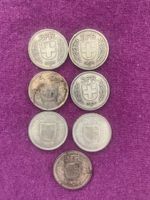 7 x alte 5 SFR Stücke 1931 - 1967 Fünfliber Münzen