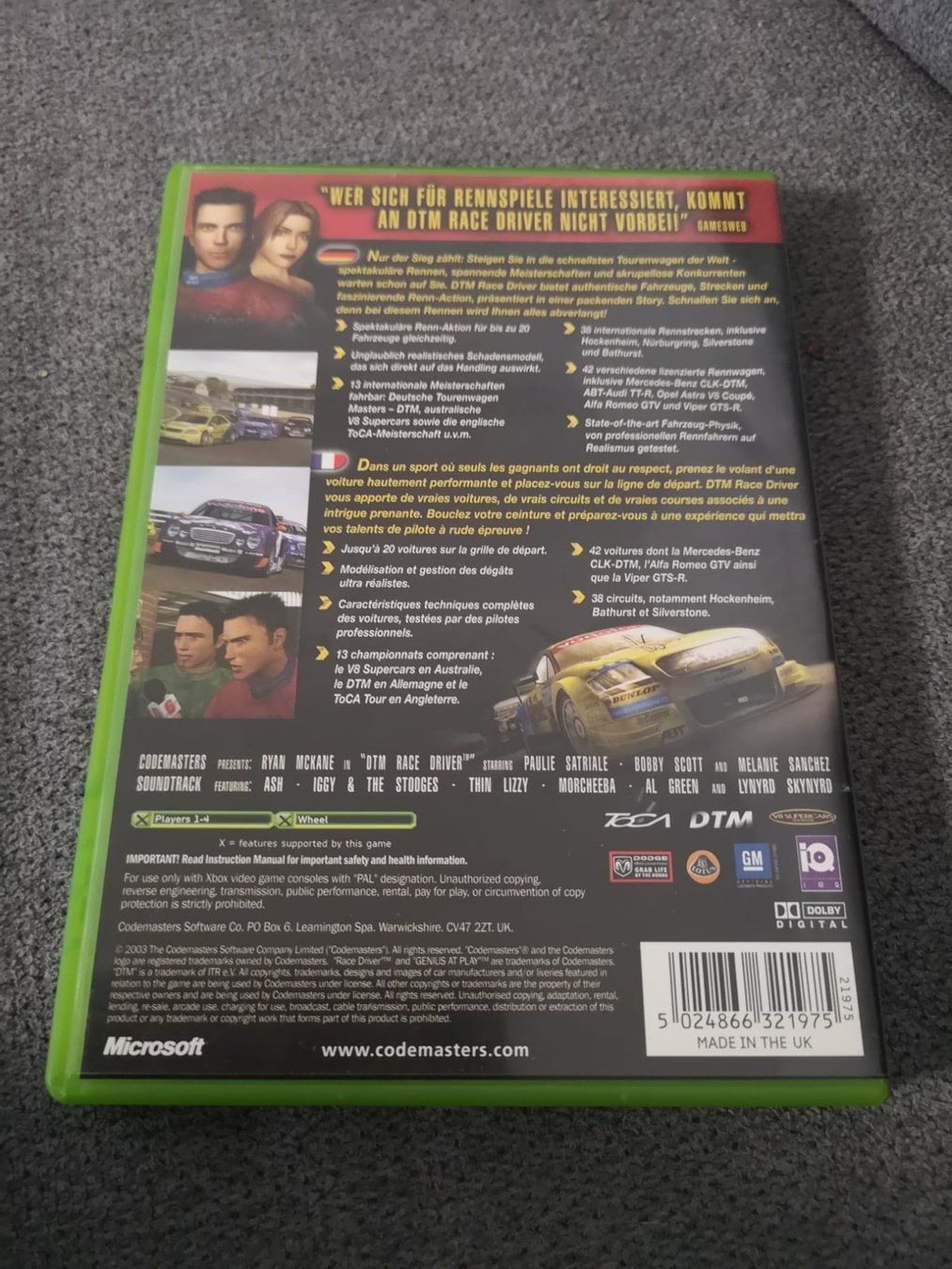 Giochi: DTM Race Driver XBOX – Usato da Herisau venduto da Seyashop_2 1
