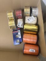 Geschenkband Konvolut diverse Farben und Klebeband neu