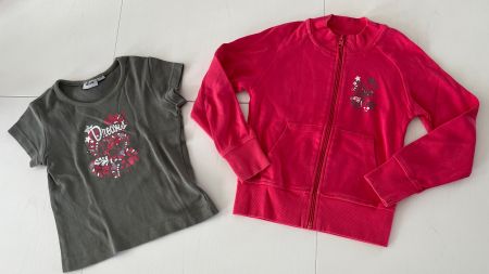 T-Shirt & Sweatshirt-Jacke Gr. 128