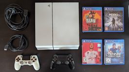 PS4 500GB + 2 Controller, 4 Spiele und HDMI Kabel