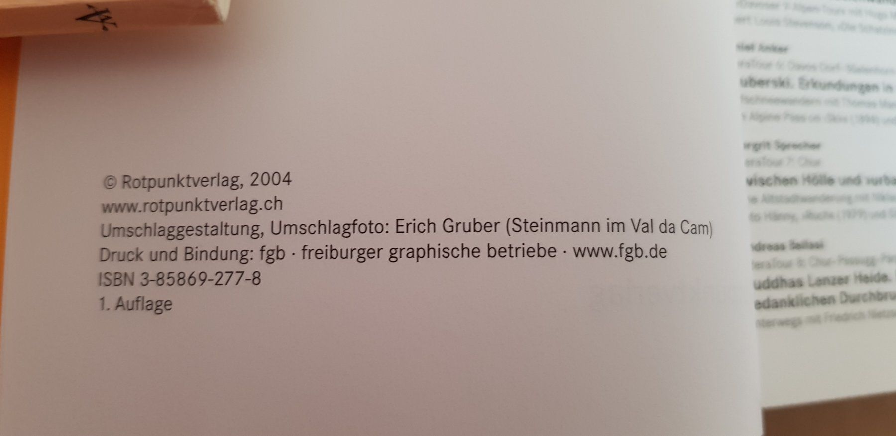 Libri: Literarische Wanderungen in Graubünden – Usato da Uster venduto da Astral 2