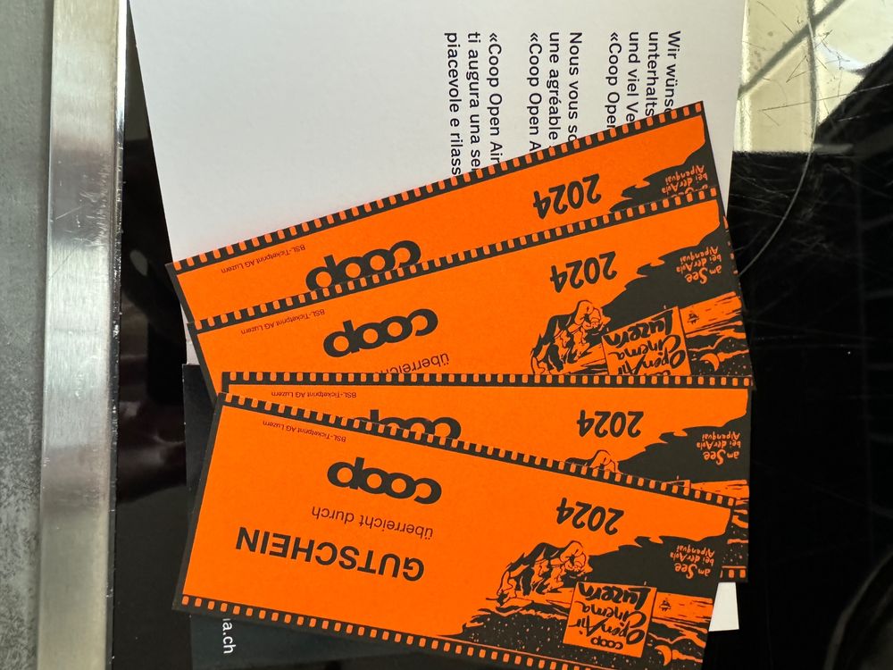 4 Tickets für das Coop Open Air Cinema Luzern Kaufen auf Ricardo