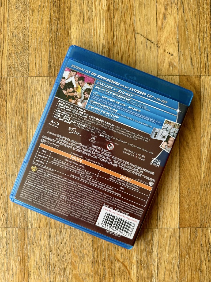 Tutti i DVDs: Hangover Extended Cut Blu-Ray DE – Usato da Moutier venduto da MajoretteMuffin 1