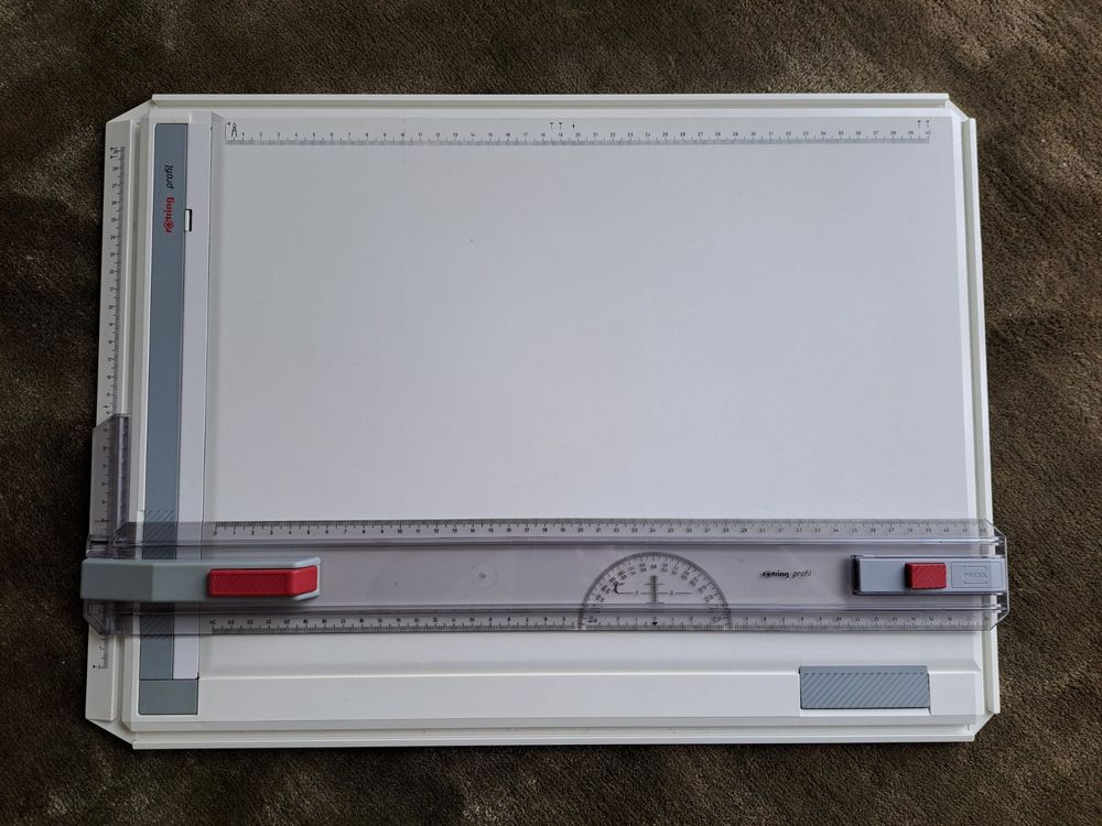 A3 Zeichenbrett Set Mit Parallel-Lineal - Komplettes Zeichenzubehör Für Architekten & Studenten