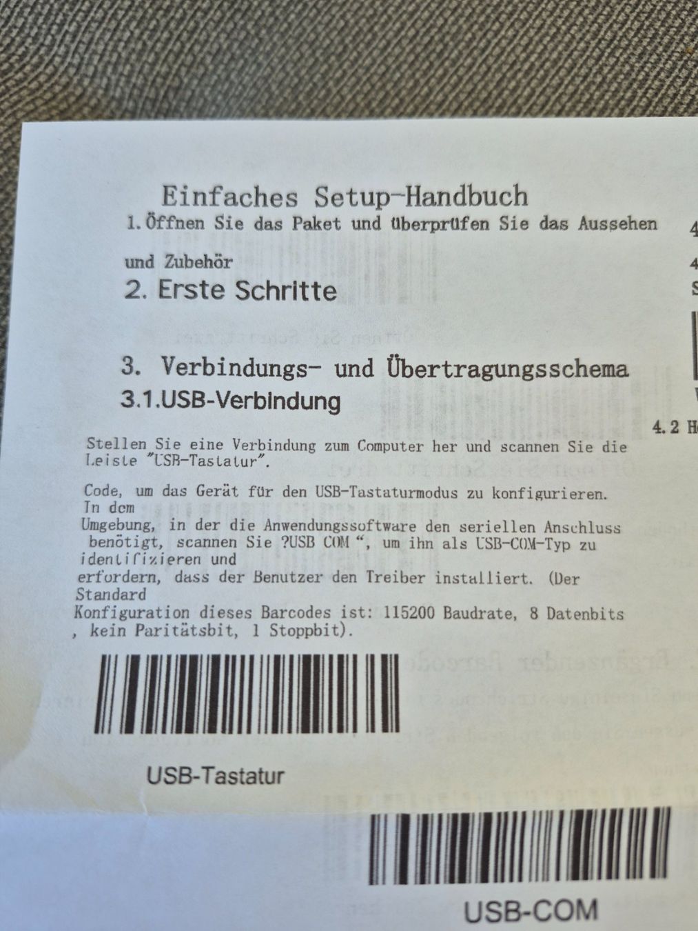 Scanner: Lenvii Desktop Barcode Scanner Model E688 neu & ovp – Neu und originalverpackt aus Romanshorn von sch_8zdv 3