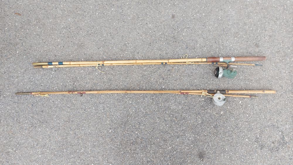 Vintage Bambus Angelrute Set - Ideal für Sammler! (Defekt) in ...